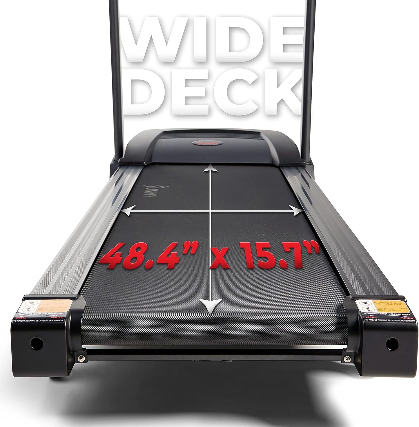 Sunny Health & Fitness Folding Treadmill - Smart Performance with Adjustable Incline & Free App