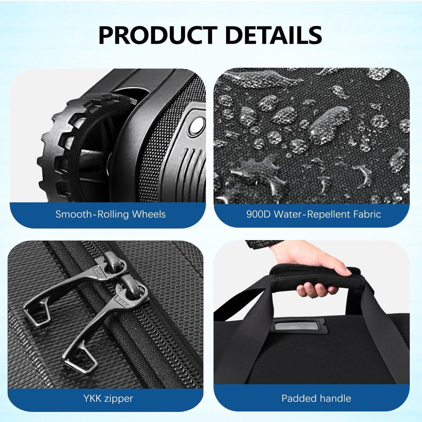 UNIHIMAL Golf Travel Bag for Airlines with Wheels, PC Hard Case Top Golf Club Travel Bag with 1680D Fabric, Shield Your Clubs with Lightweight Durability