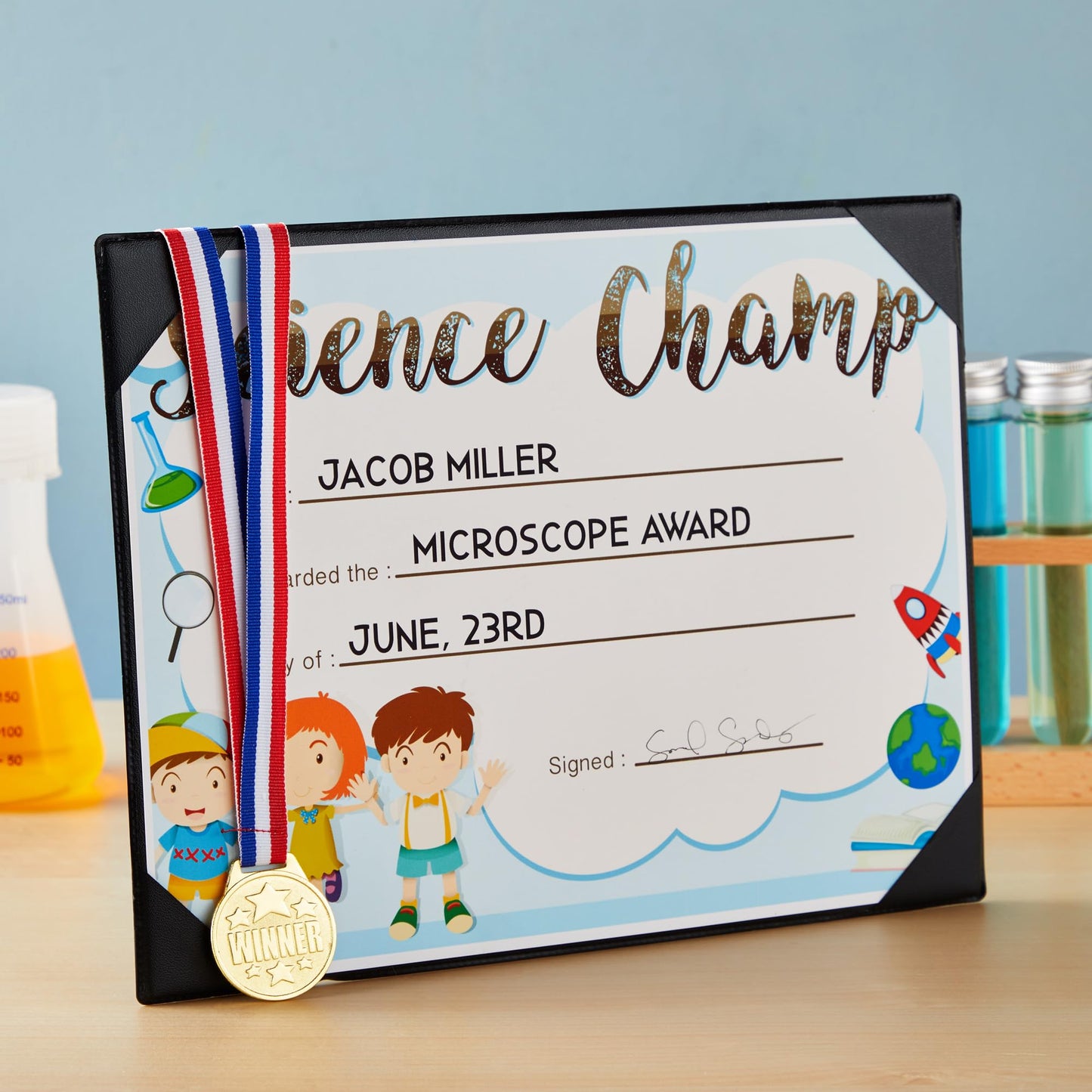 Juvale Medals for Awards & Trophies - Award Ribbons & Prizes for Adults - 12 Pack, 1.5-Inch Gold Olympic Style with Red, White & Blue Neck Ribbons - Participation & Winner Medals for Kids
