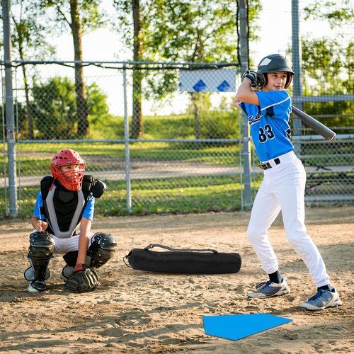 Hiboom Baseball & Softball Base Set - 5 Pieces with Portable Carrying Bag for Backyard Practice
