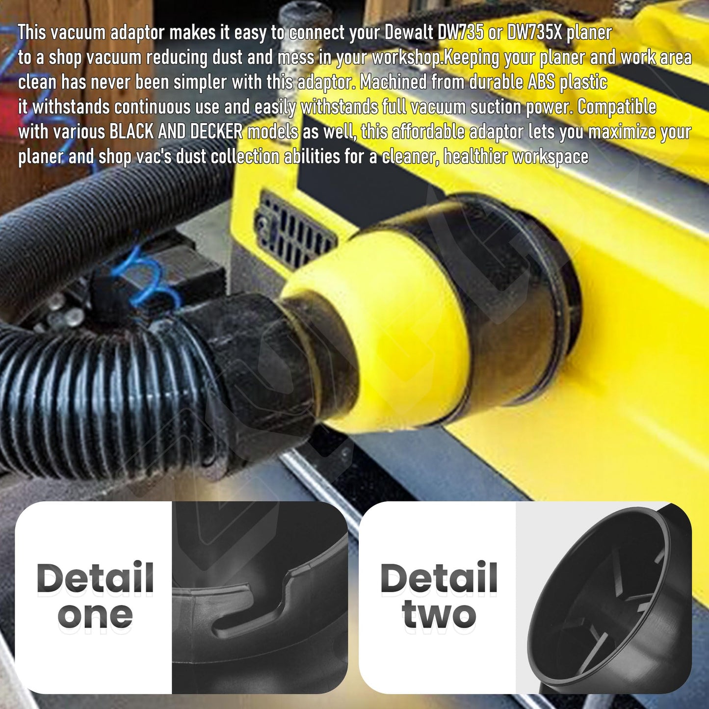 514001148 Planer Vacuum Adaptor for Dewalt DW735 and DW735X, Replace 5140011-48