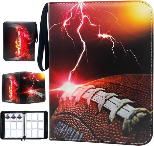 Football Card Binder - 900 Pocket Trading Card Holder with Sleeves | Durable Storage Organizer for Sports Cards