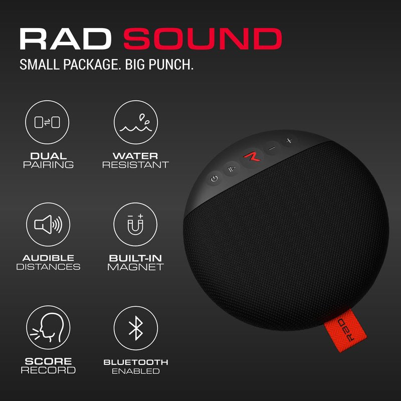 Rad Golf Sound - GPS Bluetooth Golf Speaker with Super Strong Magnet to Attach to Golf Cart – IPX7 Waterproof – Dual Pairing syncs Two Speakers Together at The Same time