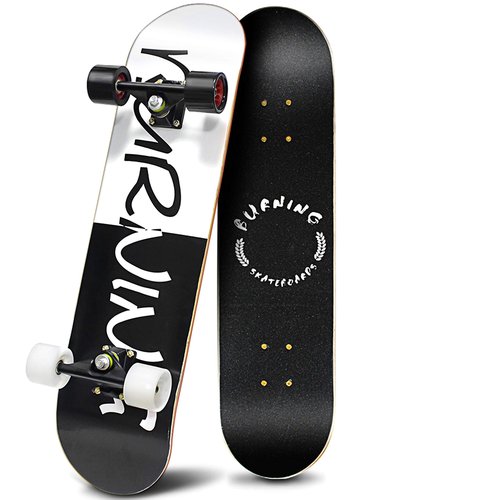 PHOEROS Complete Skateboards- Standard Skateboards for Beginners Kids Boys Girls Teenager- 31''x 11''Canadian Maple Cruiser Pro Skate Board, Skateboards