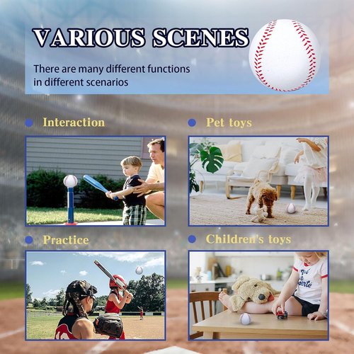Foam Baseballs 4-Pack - 9-Inch Soft Training Balls for Indoor/Outdoor Batting & Fielding | Durable Practice
