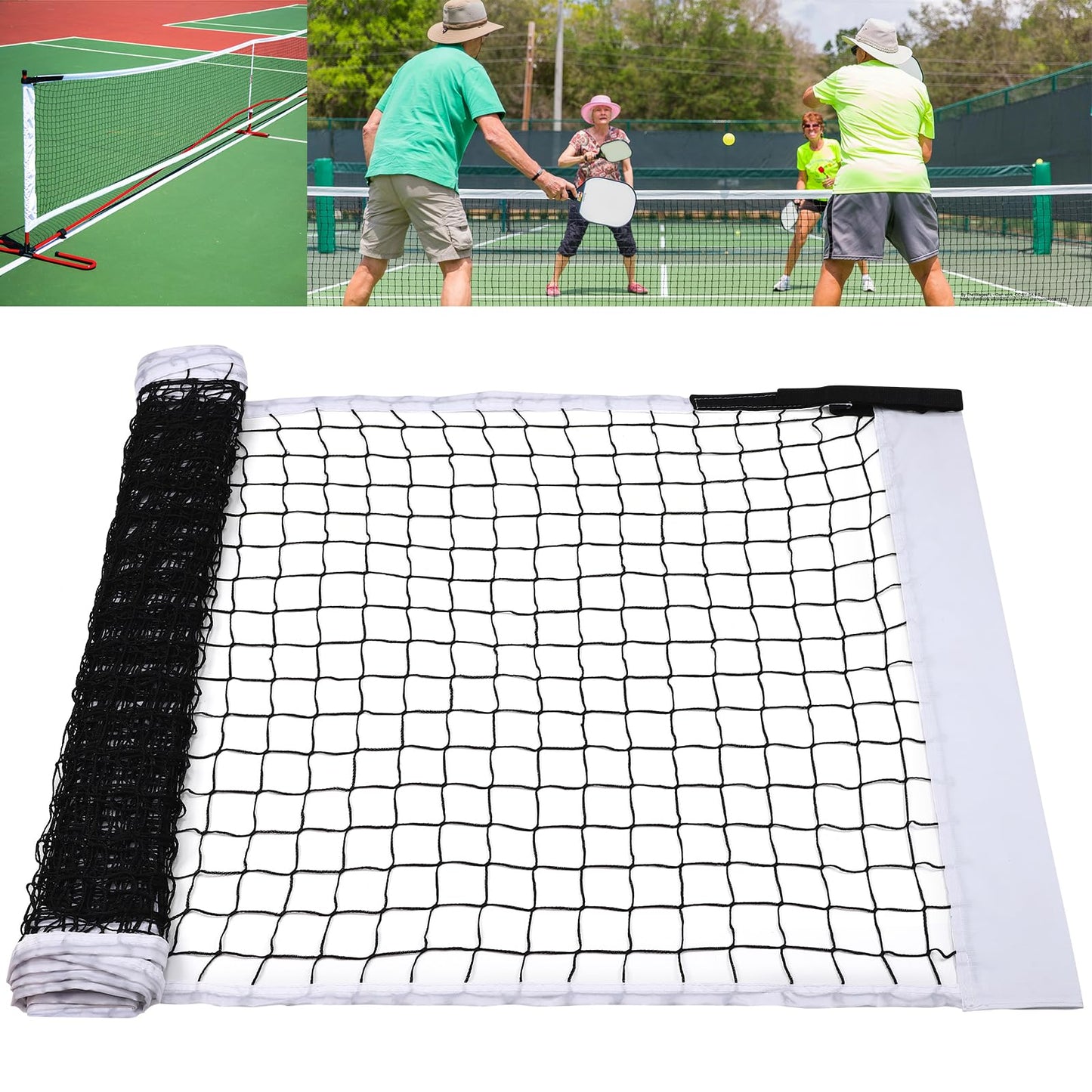 TOBWOLF 22x3ft Pickleball Replacement Net, Indoor Outdoor Pickleball Nets for Most Free-Standing Pickle Ball Frame, Official Regulation Size Net for Portable Pickleballs Nets System