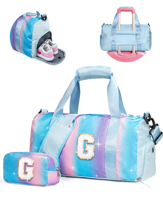 Vogewood Gifts for 4 5 6 7 8 9 10 Year Old Girls-Girl Gym Bag Overnight Bag
