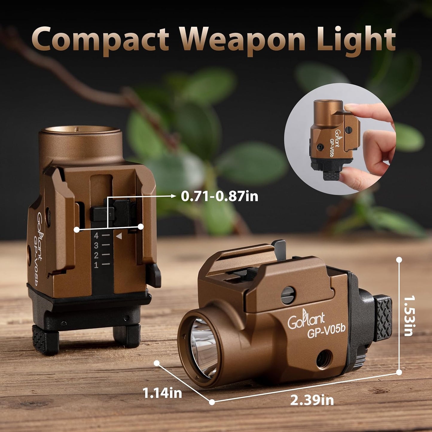 Skiennix 1500 Lumens Tactical Pistol Flashlight - Compact Aircraft-Grade Aluminum with Green Laser Light Combo