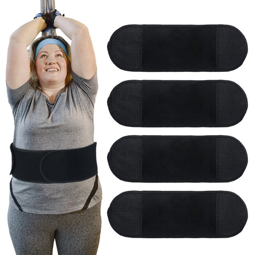 Shyyween 4 Pcs 14.5" Extender Strap Multipurpose Elastic Hook and Loop Extending Decompression Belt Extender for Back Knee Arm Leg Braces Wraps Belts Massage Waist Wrap