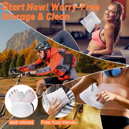 Yeendibo 5-in-1 Workout Gloves for Men & Women, with Excellent Grip, Full Protection Exercise Weight Lifting Gym Gloves, Detachable Wrist Strap & Storage Bag