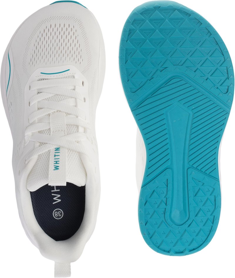 WHITIN Women's Zero Drop Wide Width Toe Box Road Running Shoes Size 9.5 Comfortable Slip Resistant Casual Walking Tennis Footwear 41 White