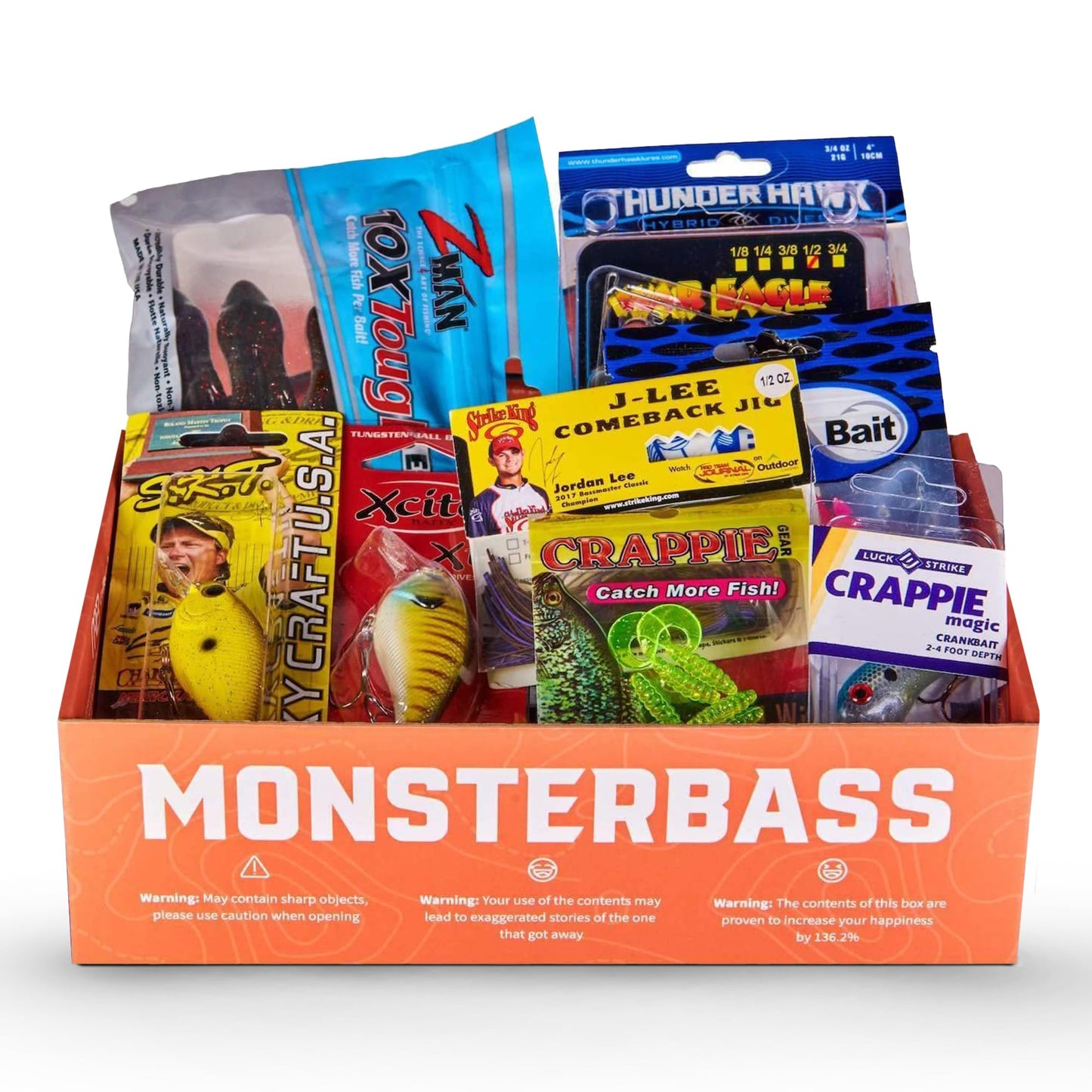 MONSTERBASS Mystery Fishing Tackle Box – Multi-Species Fishing Tackle Box with Professional Bass, Panfish, Trout, and Pike Lures, Premium Fishing Gifts for Men & Freshwater Anglers