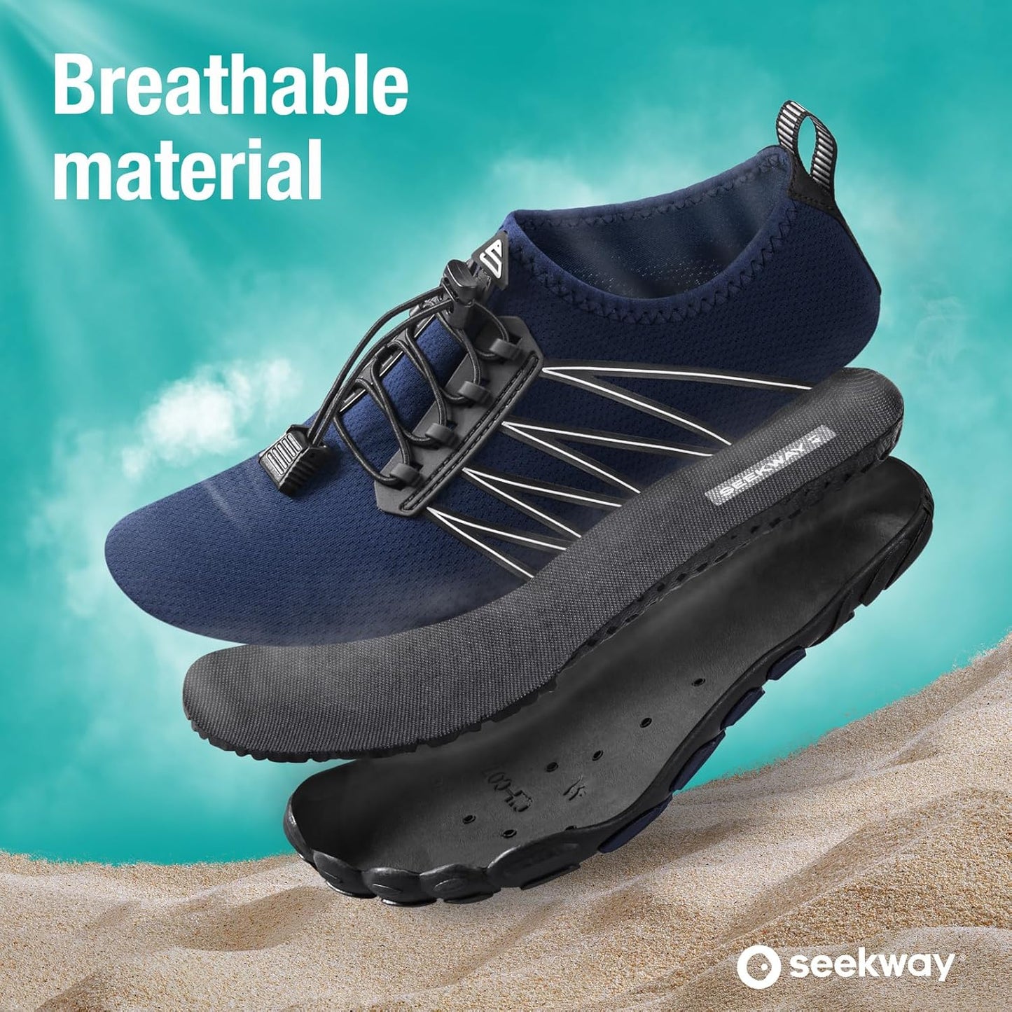 SEEKWAY Water Shoes - Quick-Dry Aqua Socks for Men & Women | Ideal for Beach, Swim, River & Hiking
