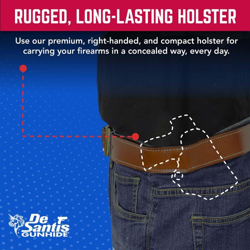 Desantis Criss-Cross Gun Holster, Versatile Concealed Carry Holster, Fits SIG P938, Kimber Micro 9, and Springfield 911 9MM, Unisex Cross-Draw Carry Holster, Right-Hand Draw, Black