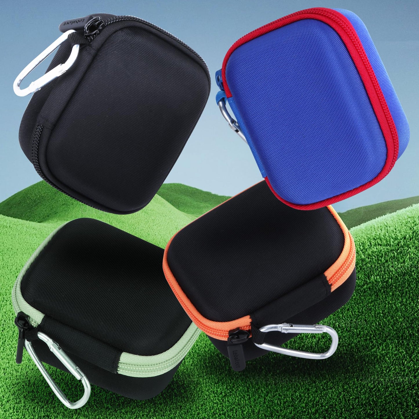 Lebakort Storage Case Compatible with Bushnell Golf Phantom 3 2 Slope/Swami KISS 2.0 Handheld Golf GPS Ragnefinder (Blue+Red Case)