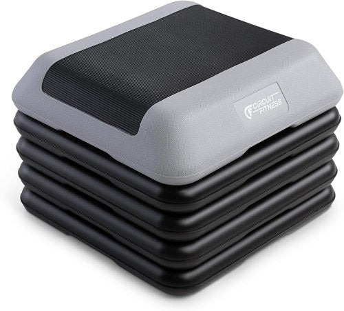 Circuit Fitness by Marcy Adjustable Height Aerobic Step Platform - 16x16 Inches, Non-Slip Surface, Multiple Colors