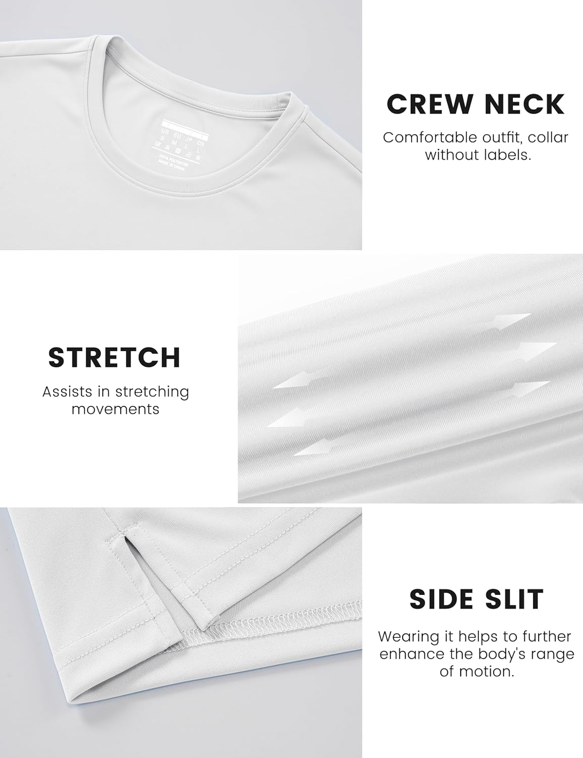 TACVASEN Men's Athletic Short Sleeve Workout Shirt - UPF 50+ Dry Fit & Breathable Gym Tee