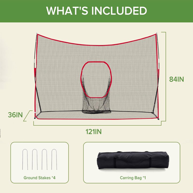 NEWBULIG Golf Net with Pocket, 10 x 7Ft Golf Practice Net for Backyard with Carry Bag, Indoor & Outdoor Dual-Use Training Aid for Golfers to Practice Driving, Hitting, Ideal Golfing Gifts for Beloved