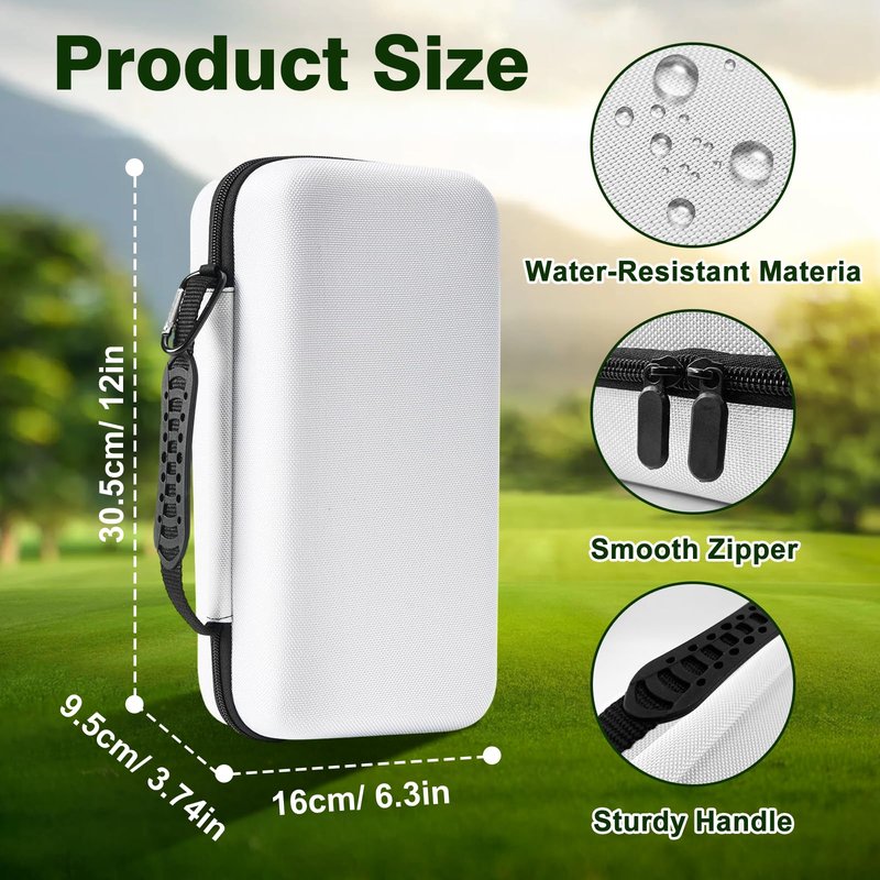 Golf Glove Holder Case, Hard Shell Protective Golf Accessories Organizer for Men and Women, Waterproof Durable, Portable with Handle, Large Capacity for Gloves, Balls, Tees, Markers, Ideal Golf Gift