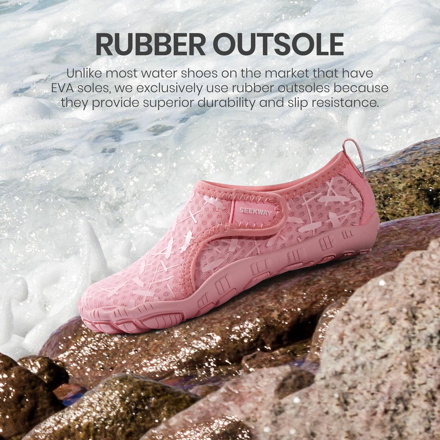 SEEKWAY Barefoot Water Shoes for Kids - Wide Toe Box and Quick-Dry Sand Shoes Toddler for Hiking Swim Beach Pool Kayak Sport Accessories, Camping Essentials Non-Slip for Boys Girls Sizes