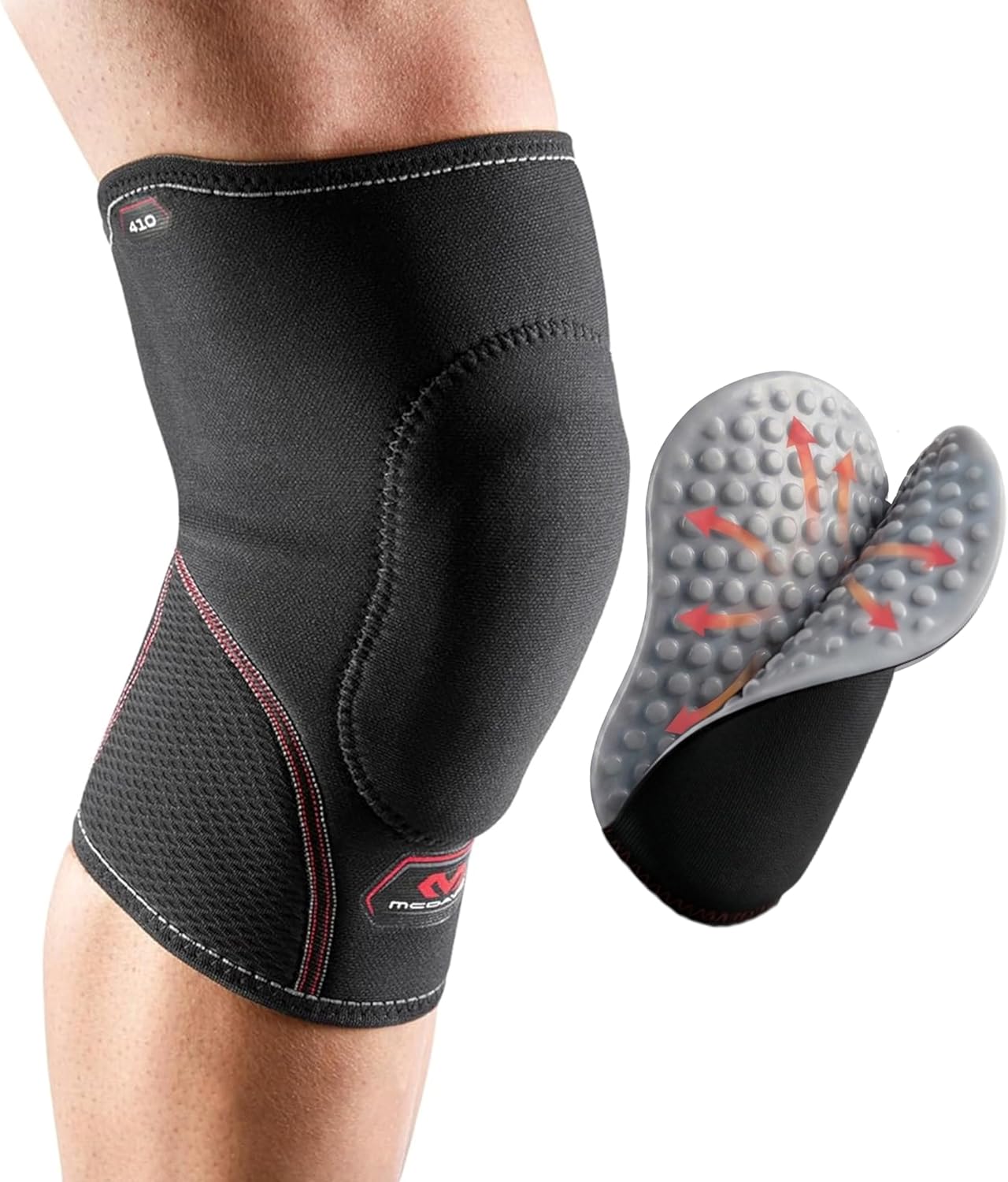 McDavid Knee Pad - Thick Gel Insert for Impact Absorption | Compression Sleeve for Sports & Activities - Left/Right Knee