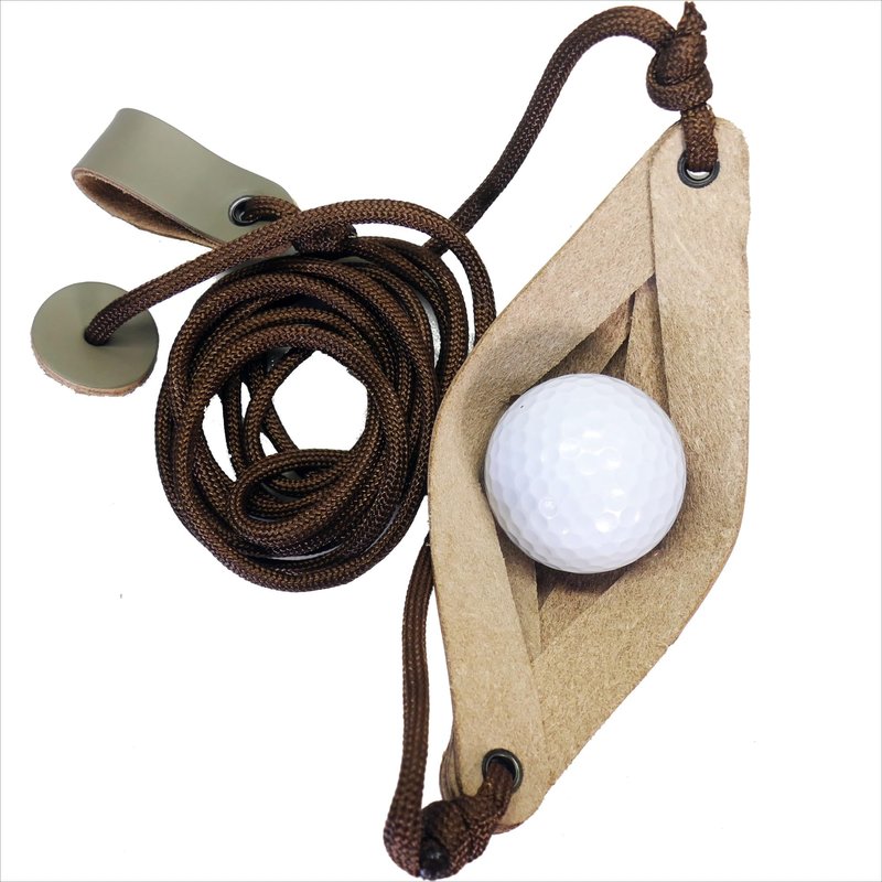 Plus Old-Fashioned Slingshot Rock Sling Tennis Ball Thrower Shepherds Sling (1pack)