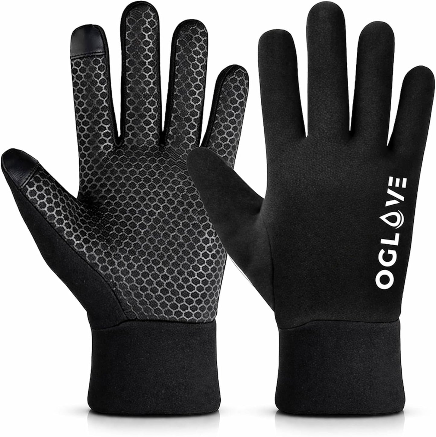 OGLOVE Kids Waterproof Soccer Field Gloves - Thermal Anti-Slip Grip Youth Sports Gloves for Cold Weather