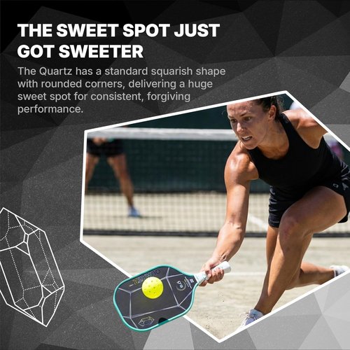 Six Zero Quartz Pickleball Paddle - Affordable, Premium Construction, Raw Carbon (Amethyst)