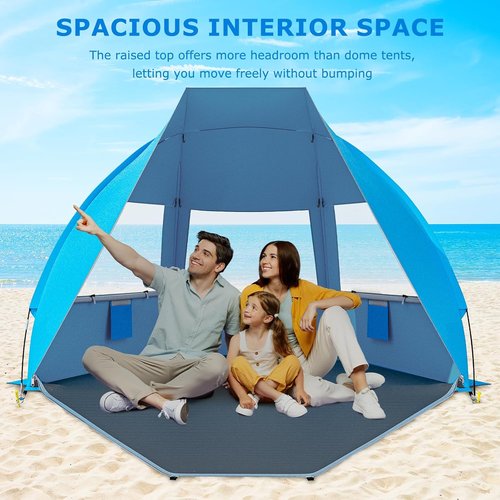 Gorich Portable Beach Tent - UPF 50+ UV Protection | Lightweight & Foldable Sun Shelter for 3-7 People