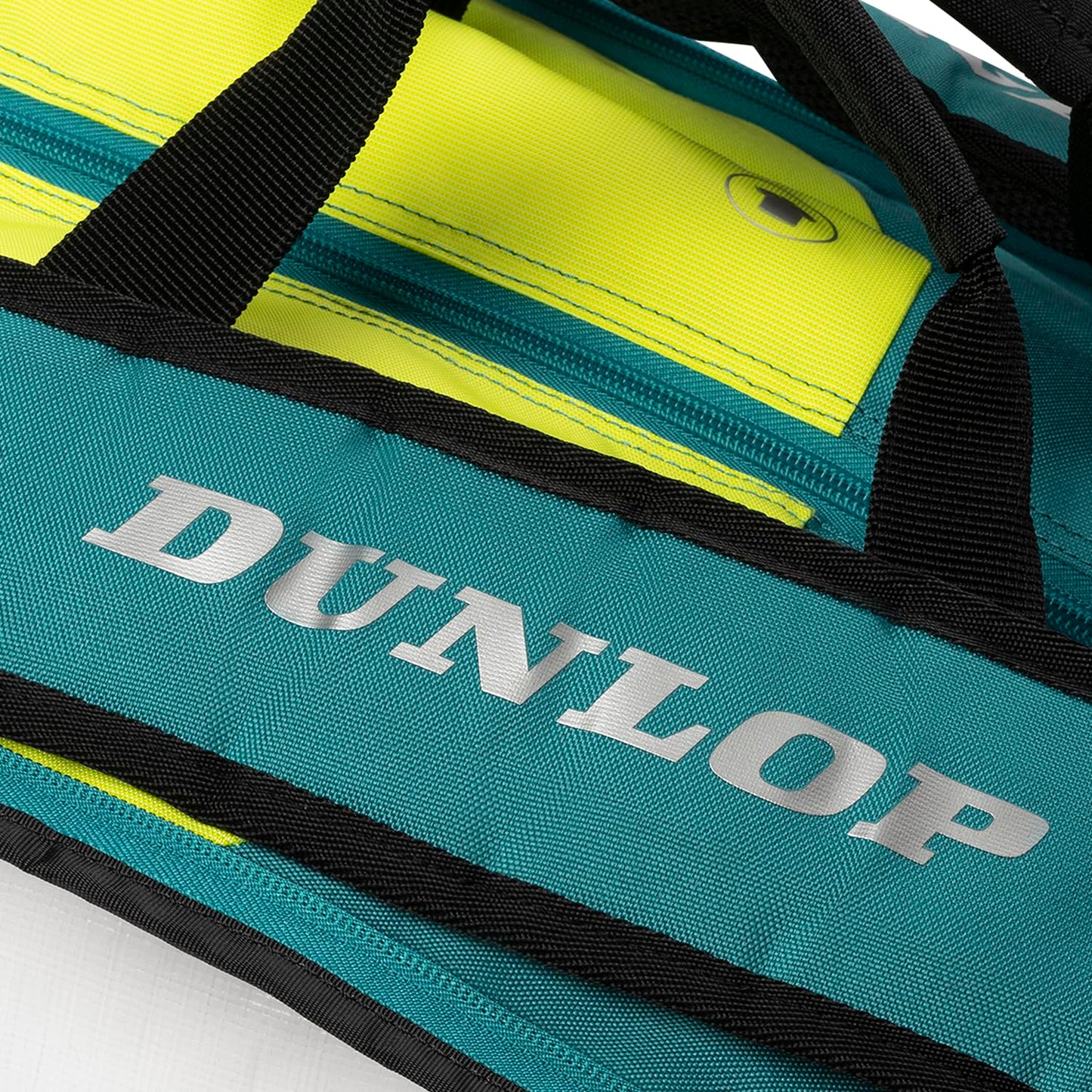 Dunlop Sports SX Performance Tennis Bag, Black/Yellow/Teal - 12-Racket