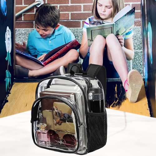 Clear Backpack - Stadium Approved 12x12x6 | Ideal for Concerts, Festivals, and Security