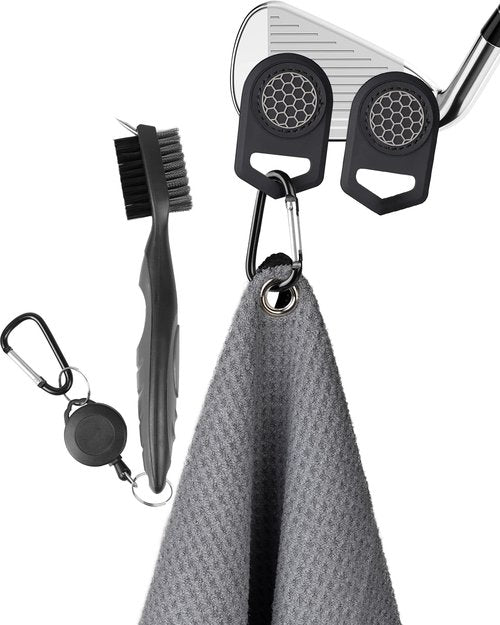 BIG TEETH Magnetic Microfiber Golf Towel, Golf Towel with Clip, Golf Towels for Golf Bags, Men