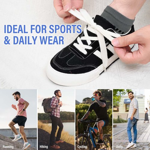 ZAKASA Toe Socks for Men Ankle: No Show Low Cut Five Finger Socks Cotton Breathable Athletic Running 4 Pairs Black 10-12