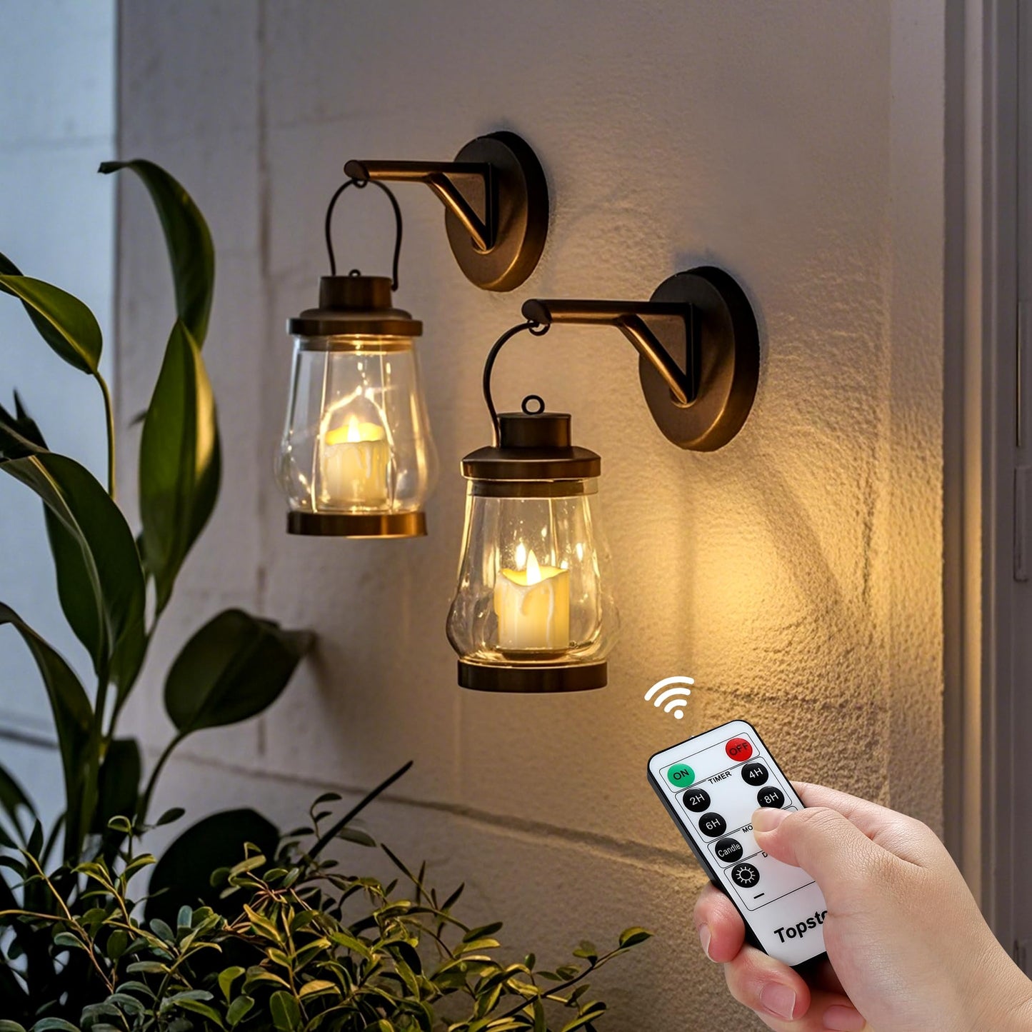 Topstone 12pcs Flickering Flameless Candles,Battery Operated LED Candles with Timer & Dimmable Function,Fake Candles,Remote Control Tea Lights, Perfect for Home Decor, Wedding, Christmas Decorations