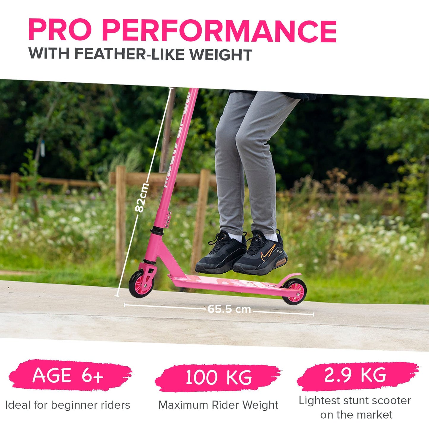 BOLDCUBE Stunt Scooter for Kids Ages 6-12 8-12 Years | Freestyle Pro 360° | Aluminium Deck | ABEC 7 | Micro Crystalized Deck