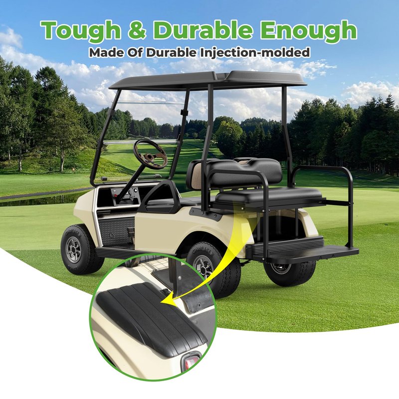 10L0L Golf Cart Rear Driver & Passenger Side Guard Set - Replacement Parts Compatible with Club Car DS 1981+up Golf Cart Models, Rugged and Durable, OEM# 101706702