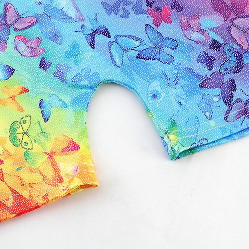 Belovance Toddler Girls' Gymnastics Leotard - Sparkly Rainbow Dinosaur & Leopard Design