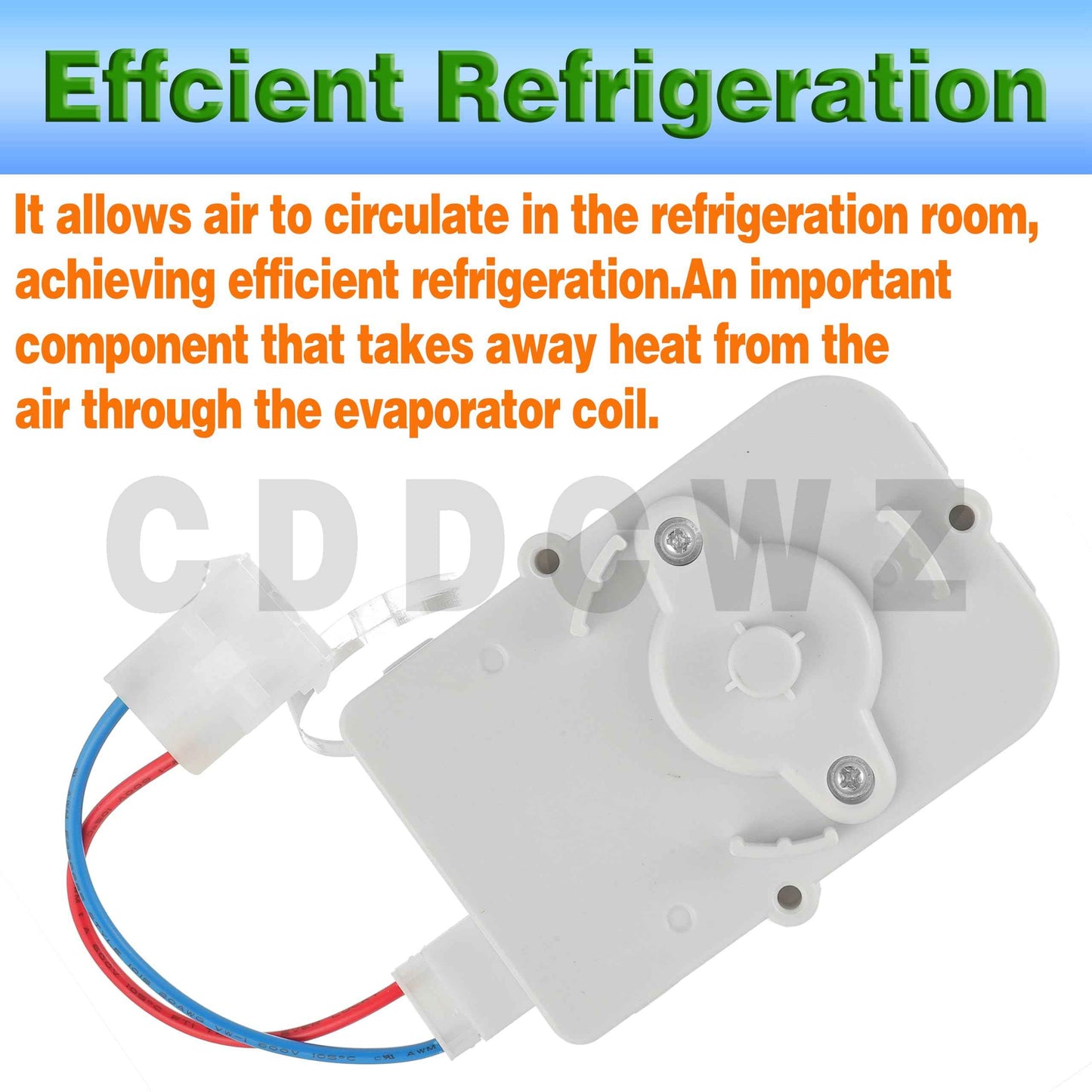CDDCWZ (Upgraded) 242018304 242018301 Condenser Fan Motor fits for Electrolux Frigidaire, Replace 297279502 AP6891872 PS12728810 FFHS2622MBA