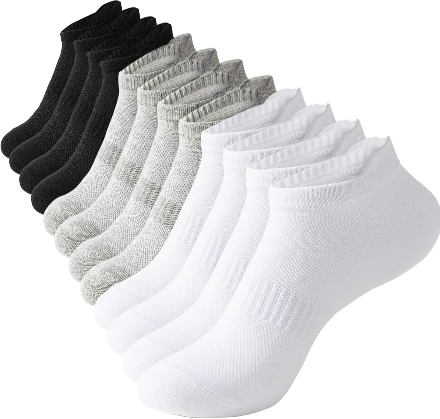 ACCFOD Women's Athletic Ankle Socks - Low Cut Design with Tab | 6 Pairs for Comfort and Performance