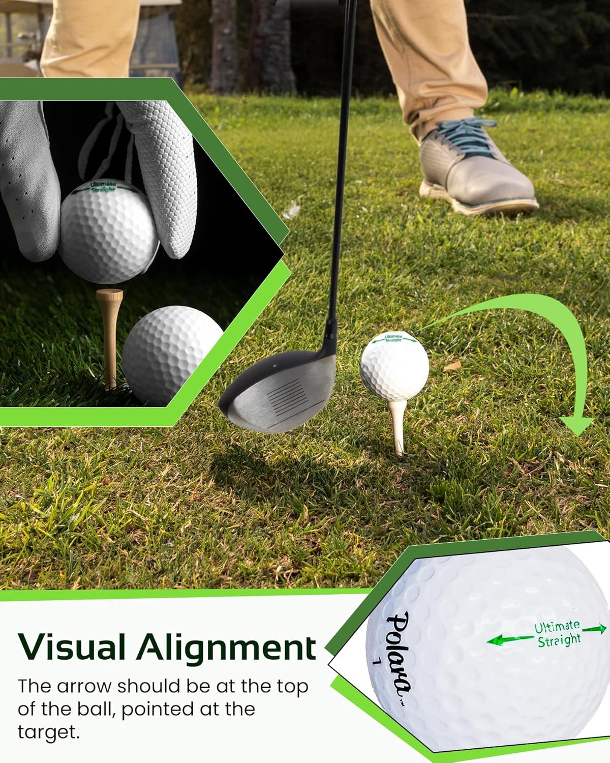 Polara Self-Correcting Golf Balls - High-Performance Anti-Slice & Hook Correction | Soft Feel & Maximum Distance