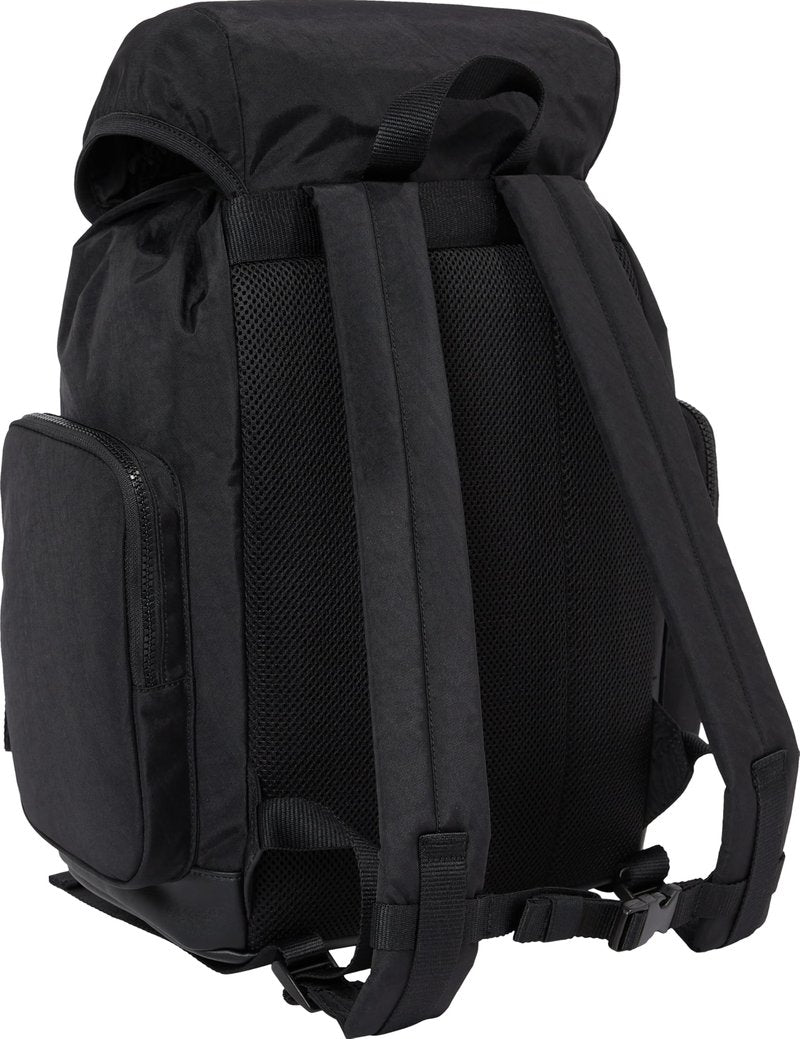 Tommy Jeans Mens Daily Elevated Flap Backpack, Black