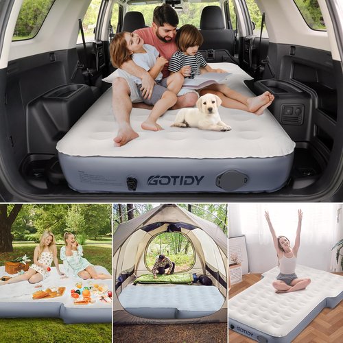 GOTIDY Jeep Mattress with Wireless Air Pump, 10inch SUV Air Mattress Camping Bed for Jeep Wrangler JK JKU JL JLU Unlimited 4 Door Ford Bronco Subaru Forester
