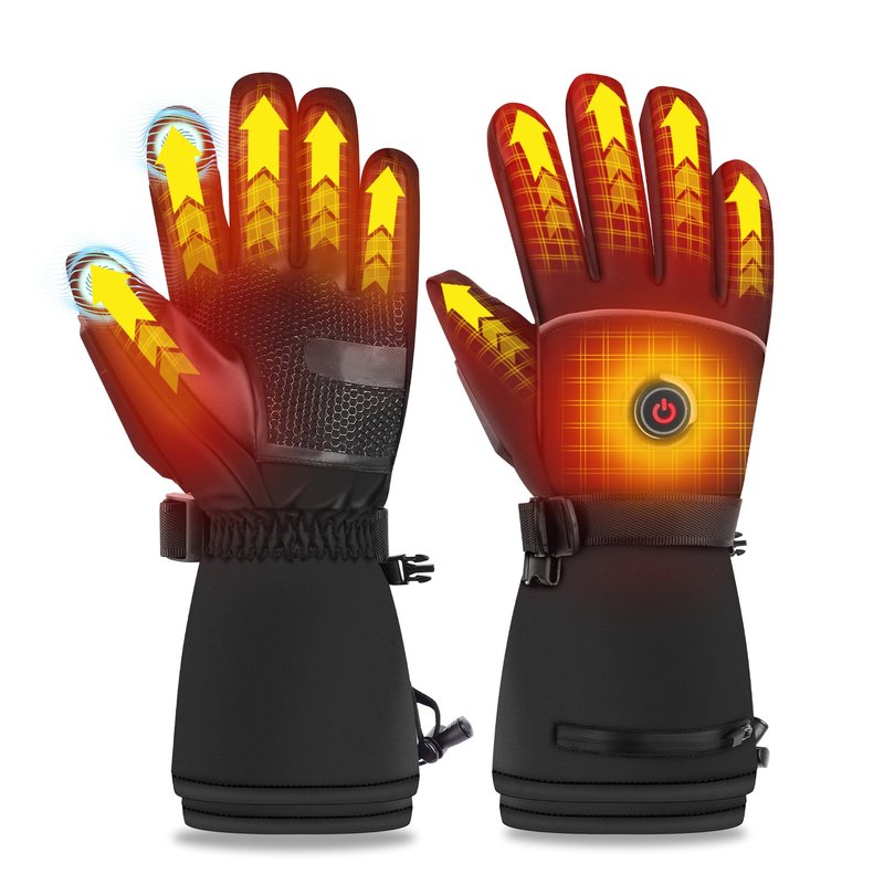 HLTWCLO Heated Gloves for Men Women, Rechargeable 5V 6000mAh for Extreme Warmth, Waterproof Touchscreen Heating Gloves for Skiing, Hunting, Hiking, Winter Working, Camping