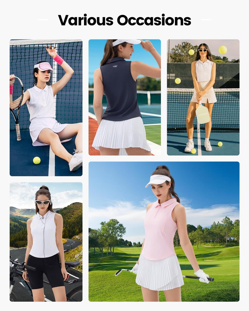 Angel season Womens Golf Polo Shirts Sleeveless Tennis Tank Tops Lightweight Sports Top Athletic Raceback with Collar, Quick Dry Workout Tank Running Pickleball Summer Casual Activewear, Pink Size XL