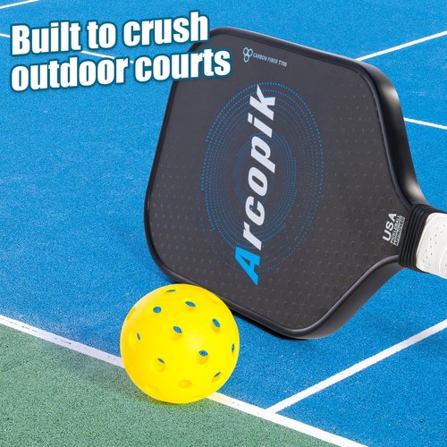 arcopik Pickleball Balls – Outdoor Style | Durable, Crack-Resistant for Tournament Play, Practice & Training (Pack of 4)