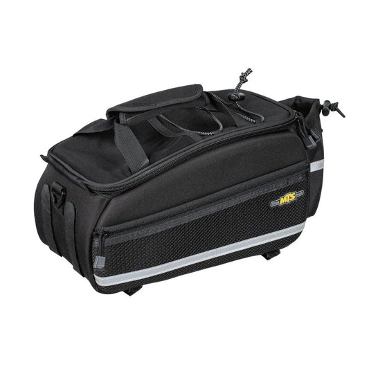 Topeak MTS TrunkBag EX Rear Bicycle Bag, Strap Mount – 2024 Model – 8L Semi-Rigid Weather-Resistant Rack Bag with Dual Molded Panels, Shoulder Strap & 3M Reflective Safety Strip