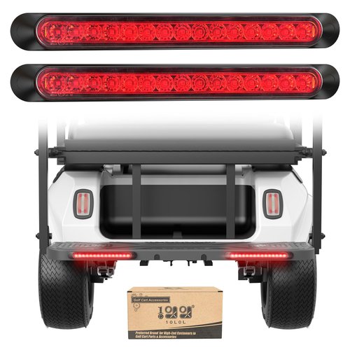 10L0L Universal Golf Cart Taillights - 12V Golf Cart Brake Light Kit with Turn Signal, Tail Lights for Golf Carts, ATV, UTV, and Cars - Easy Direct Wiring & 34‘’ Extended Cable