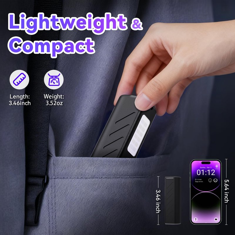 365nm UV Flashlight, EDC Rechargeable Flashlight with Black Light, Green Laser Pointer, Side Lights, 3 in 1 Mini Portable for Pet Urine Detection, Stains Detection, Cure Resin, Scorpion Detector 2Pack