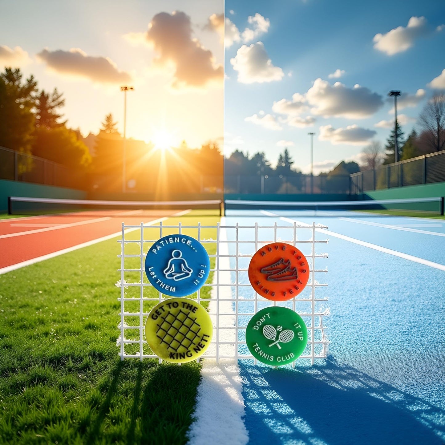 Myuiao 4 Pcs Spicy/Aggressive Reminder to Keep You On Your Tennis Game - Tennis Vibration Dampener, Tennis Racket Dampener, The Best Tennis Gift for Every Player and Team Tennis Vibration Dampeners