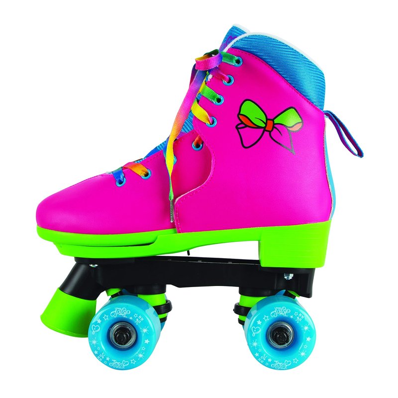 Circle Society Classic Adjustable Indoor & Outdoor Childrens Roller Skates - JoJo Siwa Rainbow - Sizes 3-7, 170035,Multi